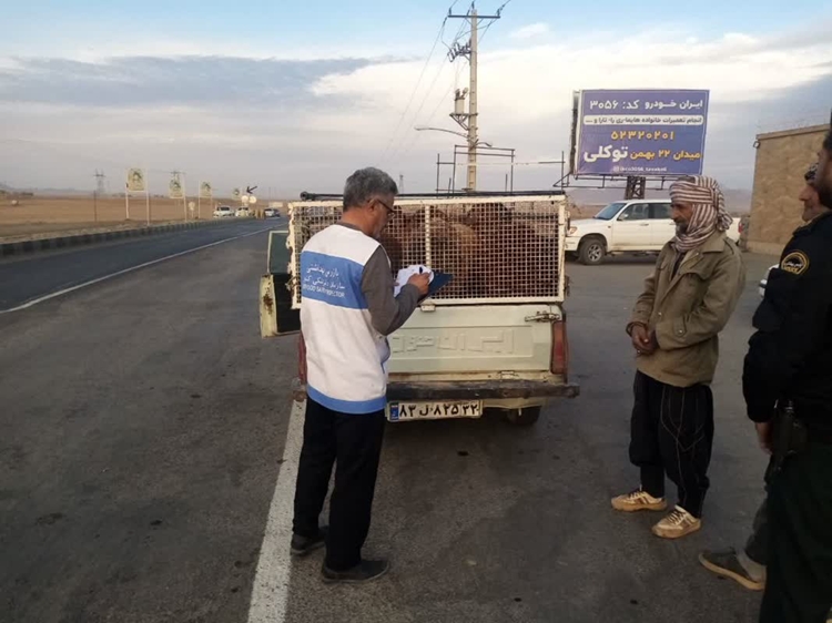 گشت مشترک شبکه دامپزشکی زاوه و نیروی انتظامی شهرستان 